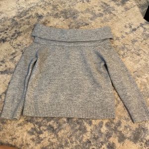 Thick grey off the shoulder MinkPink sweater size medium